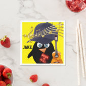 紙ナプキンス、ペンギンギターロックnロール スタンダードカクテルナプキン (インサイチュ)