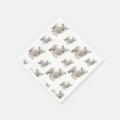 紙ナプキンス、ホワイトポーラベアナプキンス スタンダードカクテルナプキン (角)