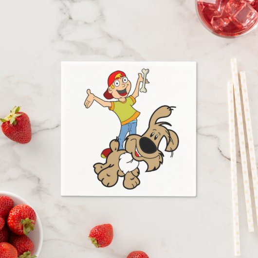 紙ナプキンス、ボーイドッグボーン スタンダードカクテルナプキン (インサイチュ)