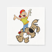 紙ナプキンス、ボーイドッグボーン スタンダードカクテルナプキン (正面)