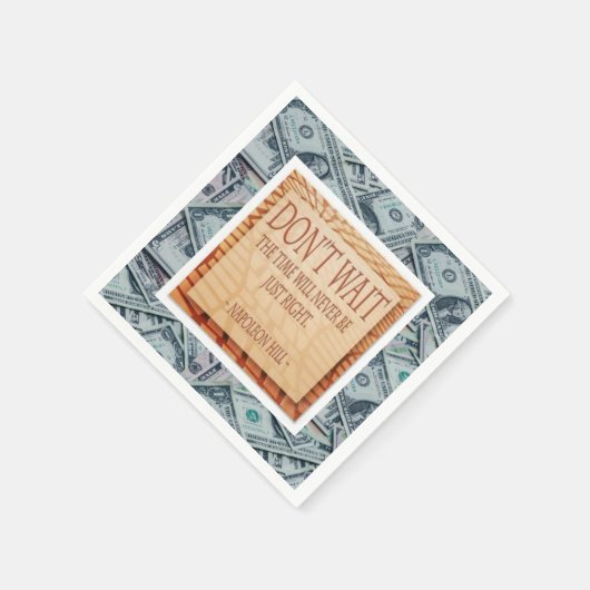 紙ナプキンス、マネーナポレオン・ヒル スタンダードカクテルナプキン (角)