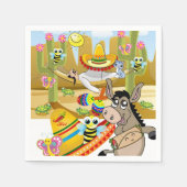 紙ナプキンス、メキシカンマンドンキーバタフライ スタンダードカクテルナプキン (正面)