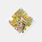 紙ナプキンス、メキシカンマンドンキーバタフライ スタンダードカクテルナプキン (角)