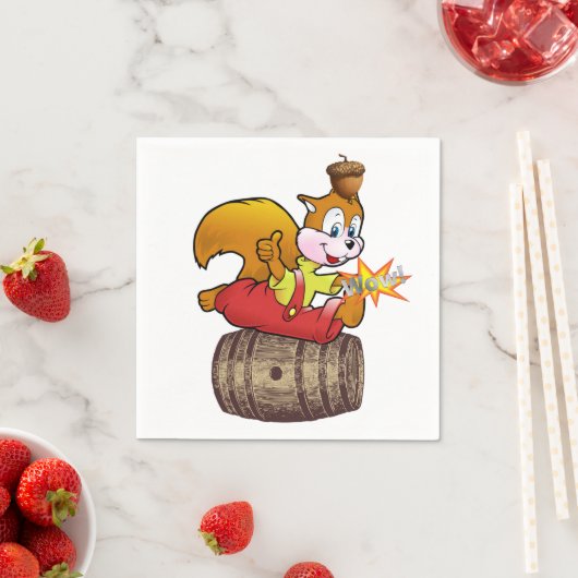 紙ナプキンス、リス・アコーンポー スタンダードカクテルナプキン (インサイチュ)