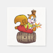 紙ナプキンス、リス・アコーンポー スタンダードカクテルナプキン (正面)