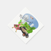 紙ナプキンス、レトロ女性ワイルド スタンダードカクテルナプキン (角)