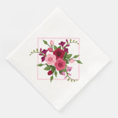 紙ナプキンス – ヴィンテージバラ紙ディナーナプキンス (コーナー)