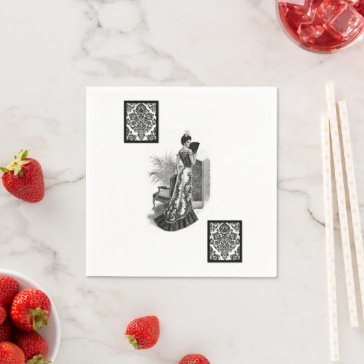 紙ナプキンス、ヴィンテージ スタンダードカクテルナプキン (インサイチュ)