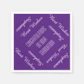 紙ナプキンス、卒業式パーティーの名前の繰り返し スタンダードカクテルナプキン (正面)
