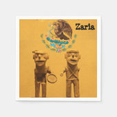 紙ナプキンス，古代メキシコ スタンダードカクテルナプキン (正面)