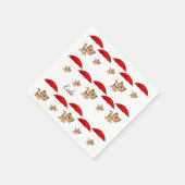 紙ナプキンス、子猫の赤い傘 スタンダードカクテルナプキン (角)