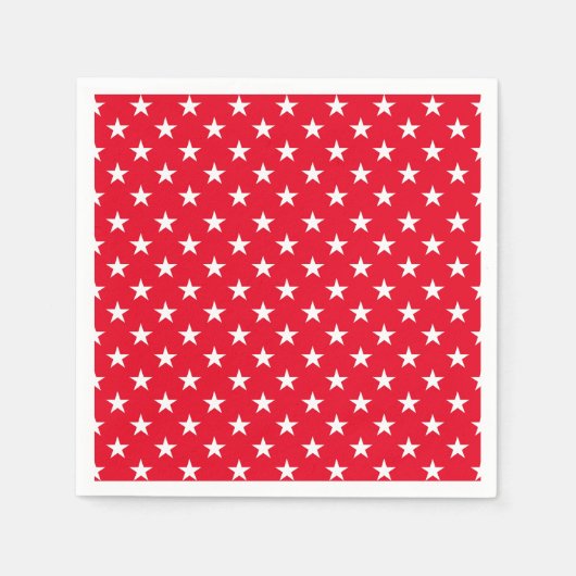 紙ナプキンス – 愛国的なスター スタンダードカクテルナプキン (正面)