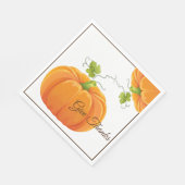 紙ナプキンス – 感謝祭かぼちゃ スタンダードランチョンナプキン (角)