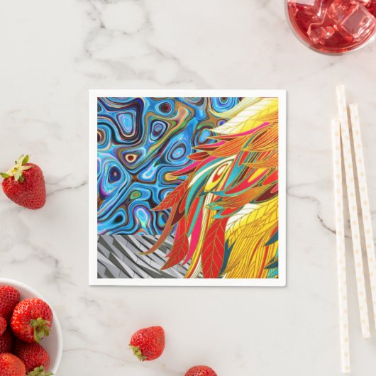 紙ナプキンス、抽象芸術カラー スタンダードカクテルナプキン (インサイチュ)