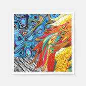 紙ナプキンス、抽象芸術カラー スタンダードカクテルナプキン (正面)