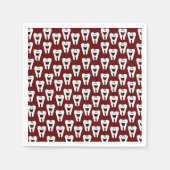 紙ナプキンス、歯のスマイルブルゴーニュ歯科医 スタンダードカクテルナプキン (正面)