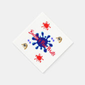 紙ナプキンス、犬の足の絵を描色 スタンダードカクテルナプキン (角)