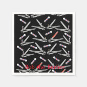 紙ナプキンス、理容師ポールクリッパー スタンダードカクテルナプキン (正面)