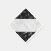 紙ナプキンス、白黒大理石 スタンダードカクテルナプキン (角)