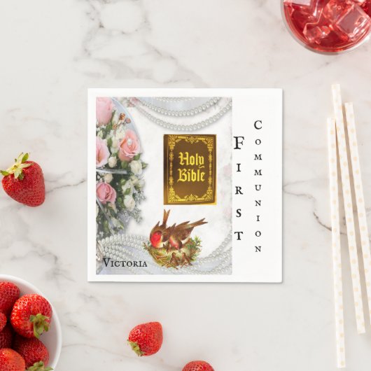 紙ナプキンス、聖書第一聖餐式 スタンダードカクテルナプキン (インサイチュ)