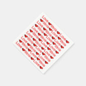 紙ナプキンス、赤いハートズラブマザー・イン・ロー スタンダードカクテルナプキン (角)