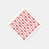 紙ナプキンス、赤いハートラブアヴォポルトガル スタンダードカクテルナプキン (角)