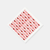 紙ナプキンス、赤いハートラブミミ スタンダードカクテルナプキン (角)