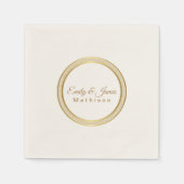 紙ナプキンス – 金ゴールド永遠の円ナプキンス スタンダードカクテルナプキン (正面)