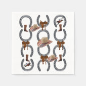 紙ナプキンス、馬蹄鞍カウボーイハット スタンダードカクテルナプキン (正面)