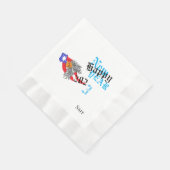 紙ナプキンス： Happy New Years 2023 縁ありランチョンナプキン (角)