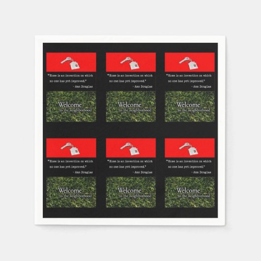 紙ナプキンズへようこそ スタンダードカクテルナプキン (正面)