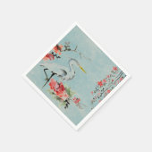 紙ナプキンズアジアンクレーンフラワーミントグリーン スタンダードカクテルナプキン (角)