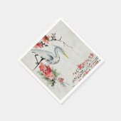 紙ナプキンズアジアンクレーンフラワー スタンダードカクテルナプキン (角)