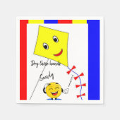 紙ナプキンズイエローカイト スタンダードカクテルナプキン (正面)