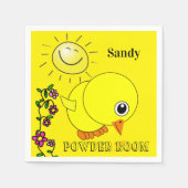 紙ナプキンズイエローシックフローラサン スタンダードカクテルナプキン (正面)