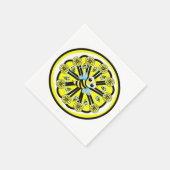 紙ナプキンズイエロー(昆虫)マルハナバチレモン スタンダードカクテルナプキン (角)