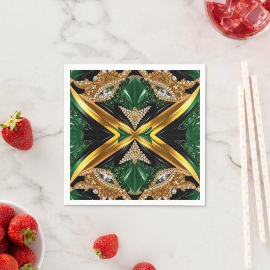 紙ナプキンズウィズジャマイカカラーデザイン スタンダードカクテルナプキン (インサイチュ)