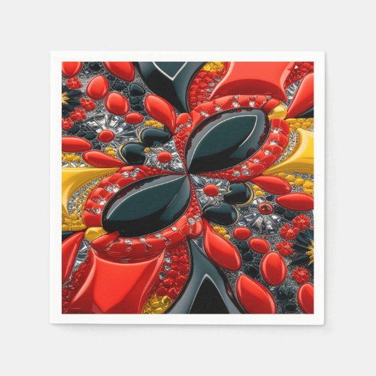 紙ナプキンズウィズドイツカラーズデザイン スタンダードカクテルナプキン (正面)