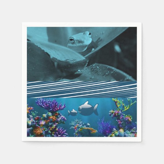 紙ナプキンズカエル スタンダードカクテルナプキン (正面)