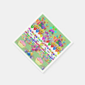 紙ナプキンズカップケーキハッピーバースデー スタンダードカクテルナプキン (角)