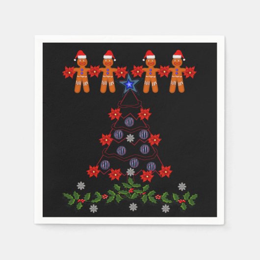 紙ナプキンズクリスマス スタンダードカクテルナプキン (正面)