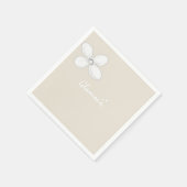 紙ナプキンズグラモールベージュフローラ スタンダードカクテルナプキン (角)