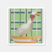 紙ナプキンズグリーンブループライドヴィンテージ スタンダードカクテルナプキン (正面)