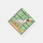 紙ナプキンズグリーンブループライドヴィンテージ スタンダードカクテルナプキン (角)