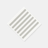 紙ナプキンズグレイ&ホワイトストライプ スタンダードカクテルナプキン (角)