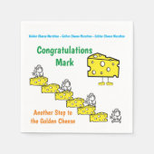 紙ナプキンズゴールデンチーズ卒業マウス スタンダードカクテルナプキン (正面)