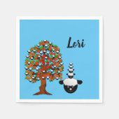 紙ナプキンズシープツリーブルー スタンダードカクテルナプキン (正面)