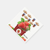 紙ナプキンズストロベリージャムピーナッツバター スタンダードカクテルナプキン (角)