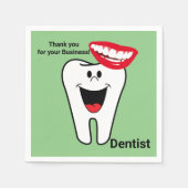 紙ナプキンズティーススマイルグリーン スタンダードカクテルナプキン (正面)