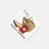 紙ナプキンズトーストブレッドストロベリージャムベーカリー スタンダードカクテルナプキン (角)